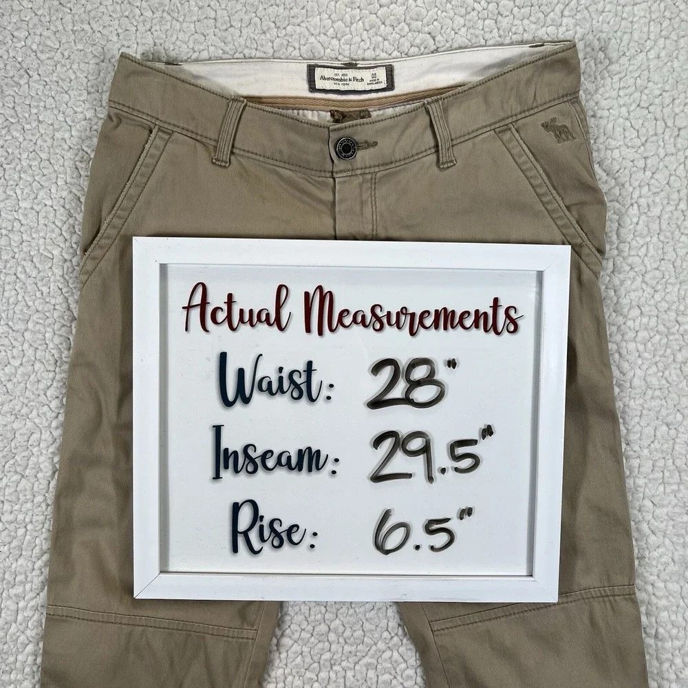 Abercrombie & Fitch Khaki‎ Pants Women's 00 (28x29.5) Preppy Minimalist Casual